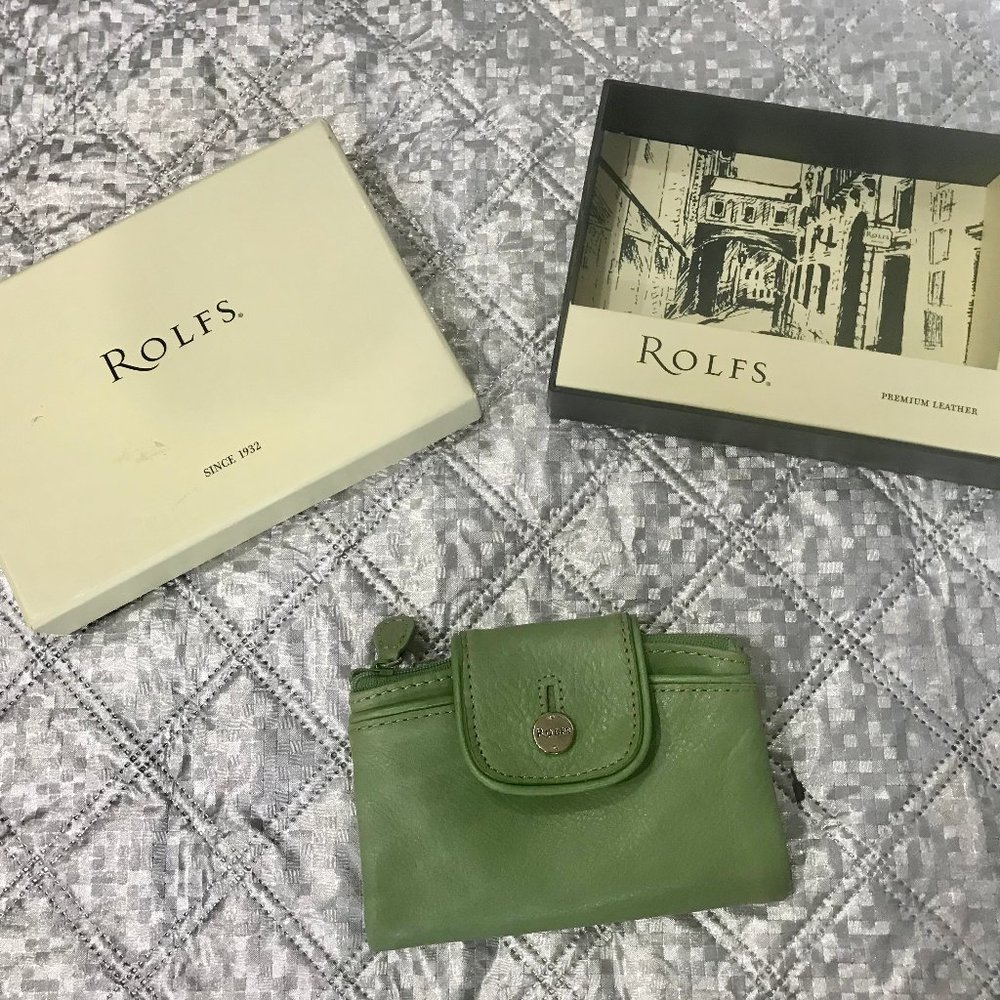 Rolfs Leather Green Wallet--Final Price